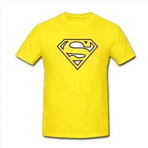 Yellow Superman Logo T Shirt (BSM)