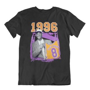 Kobe Bryant 1996 Draft Day Black Mamba Number 8 Tribute T Shirt (BSM)