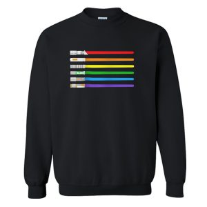 Lightsaber Rainbow Pride Flag Sweatshirt (BSM)