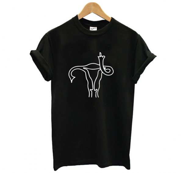 Pro Choice Middle Finger Uterus T Shirt (BSM)