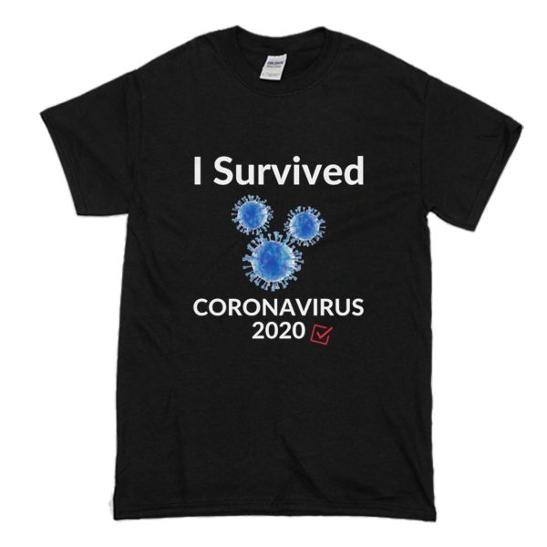I Survived Corona Virus 2020 T-Shirt Black (BSM)