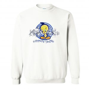 Tweety Bird Looney Tunes Sweatshirt White (BSM)