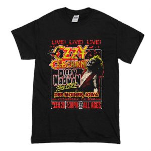 Ozzy Osbourne Diary Of A Madman Tour Poster T-Shirt (BSM)