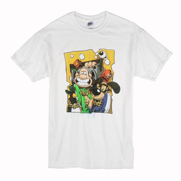 Aardman x Cheo Wallace And Gromit White Organic T-Shirt (BSM)