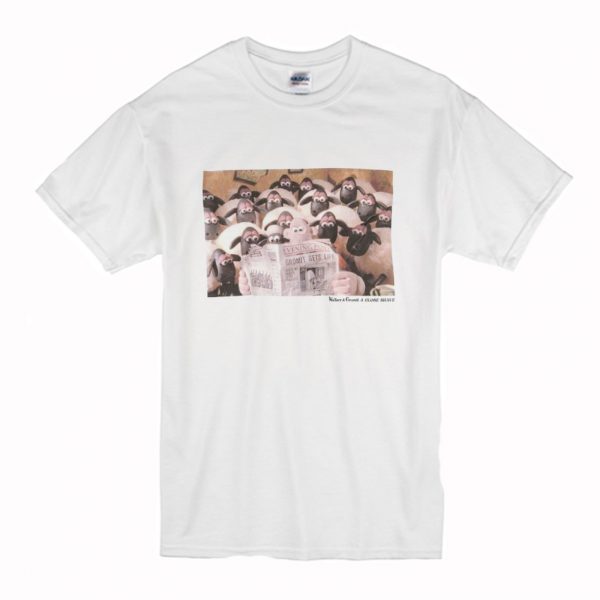 Wallace And Gromit A Close Shave White T-Shirt (BSM)