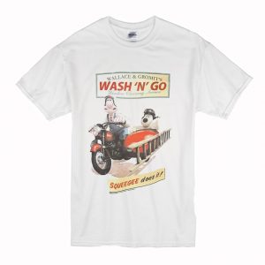 Wallace and Gromit Wash N Go White T Shirt (BSM)