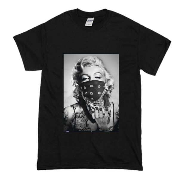 Marilyn Monroe Black Bandana T Shirt (BSM)