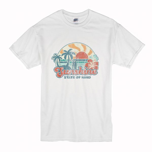 Sunshine State Of Mind Retro 60s Faded Summer T-Shirt (BSM)