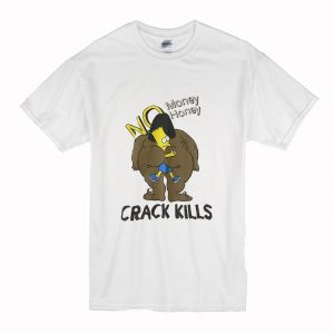 VINTAGE BART SIMPSON Crack Kills Money Honey T Shirt (BSM)