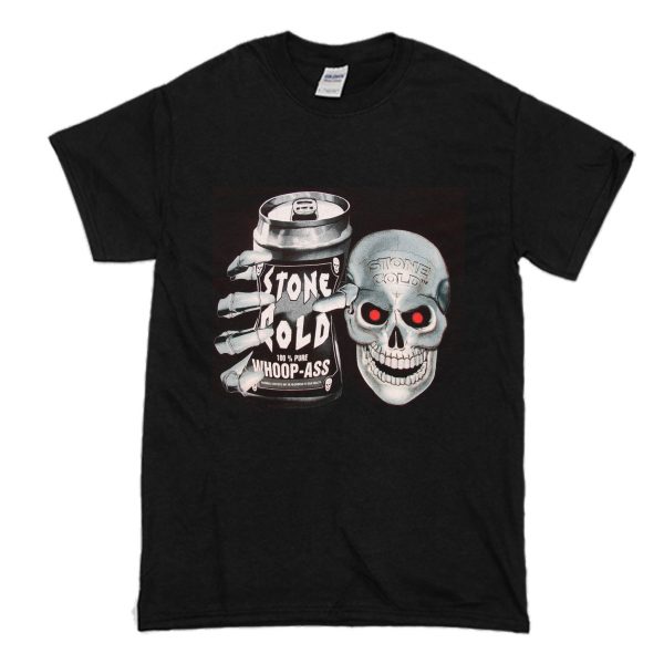 Stone Cold Steve Austin 100% Pure Whoop Ass Skull T Shirt (BSM)