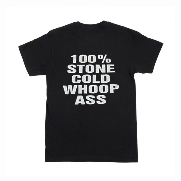 Stone Cold Steve Austin 100% Pure Whoop Ass Skull T Shirt Back (BSM)