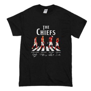 Kansas City Chiefs Mahomes Kelce Cross Abbey Road T Shirt Black (BSM)
