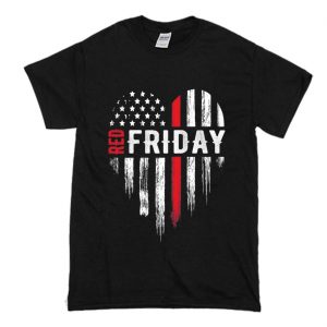 Thin Red Friday USA Line Design T-Shirt (BSM)