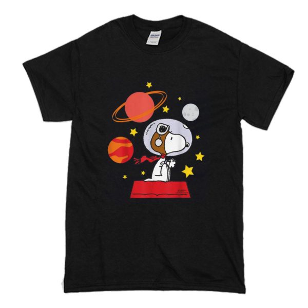 Nice Peanuts Snoopy Space Pilot Mars T Shirt (BSM)