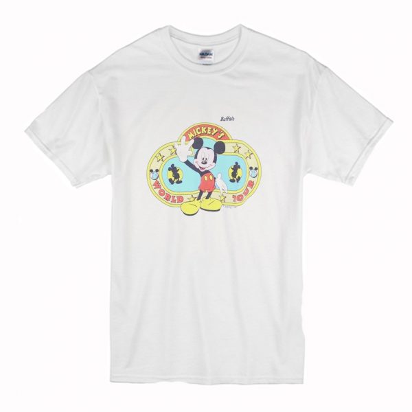 1990s Men's Mickey's World Tour T-Shirt (BMS)