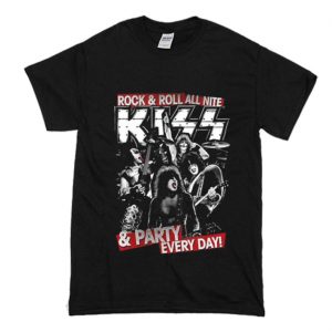 KISS Rock & Roll All Nite And Party Everyday T-Shirt (BSM)