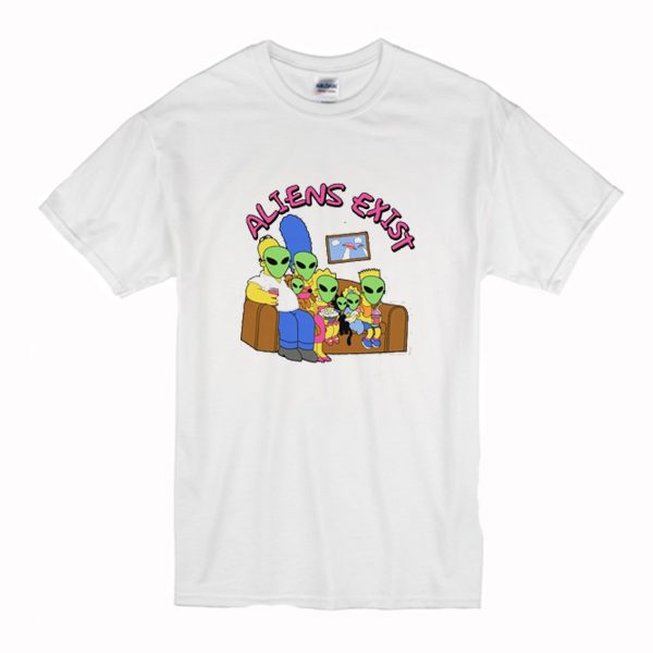 The Simpsons Aliens Exist T-Shirt (BSM)