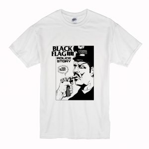 Black Flag Police Story T Shirt (BSM)