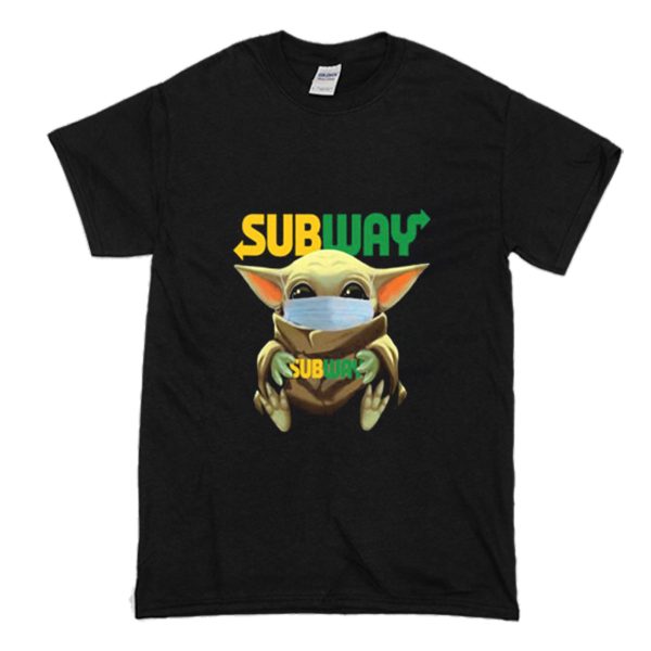 Baby Yoda Mask Hug Subway T-Shirt (BSM)