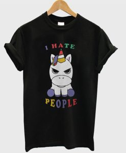 Baby Unicorn I Hate People T-Shirt AI