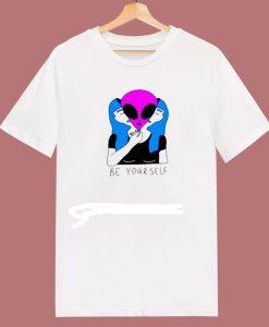 Be Yourself Alien T Shirt Whiite AI