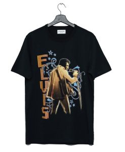 Liquid Blue Elvis Print T Shirt AI