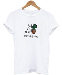 Cat And Me Cactus T Shirt AI
